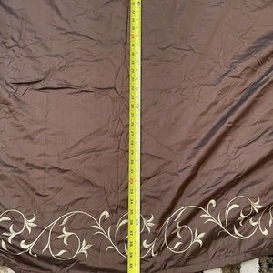 Two pairs of 108” long real 100% silk drapes